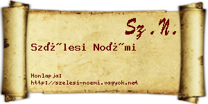 Szélesi Noémi névjegykártya